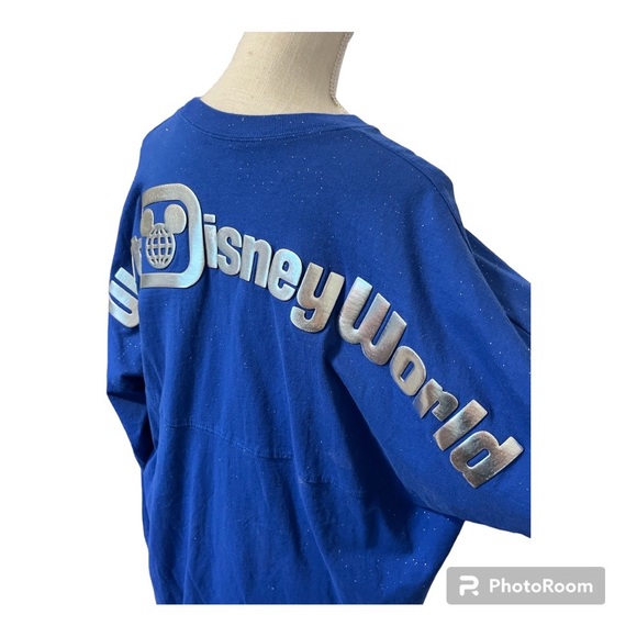 Disney Parks | Walt Disney World Blue Silver Sparkle Spirit Jersey | Size XL - Picture 6 of 6